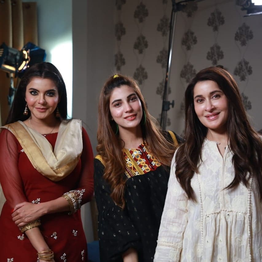 Nida Yasir and Shaista Lodhi Eid Play BTS Pictures