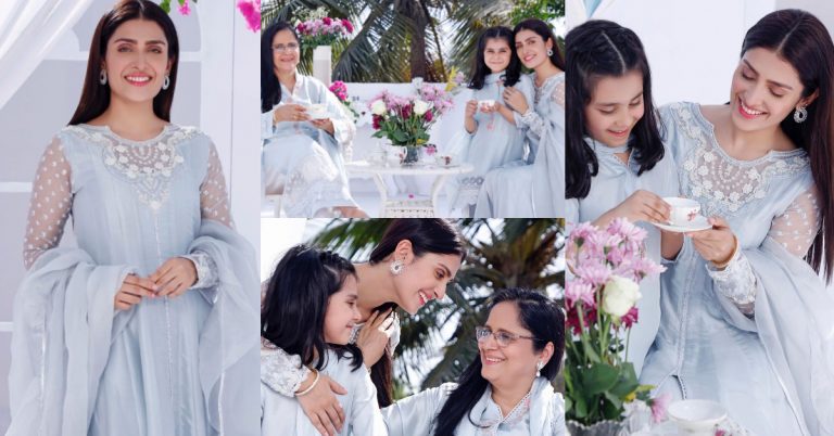 Ayeza Khan Pictures With Mother And Daughter From Iftar Party