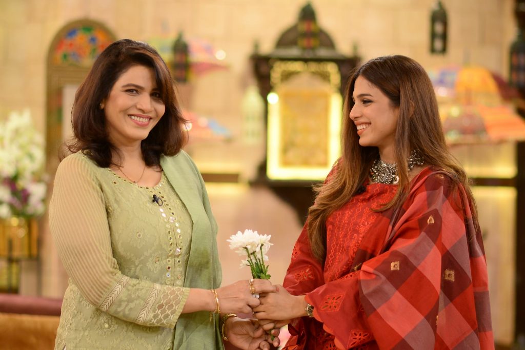 Momal Sheikh And Sonya Hussyn With Their Mothers At GMP Shan-e-Suhoor