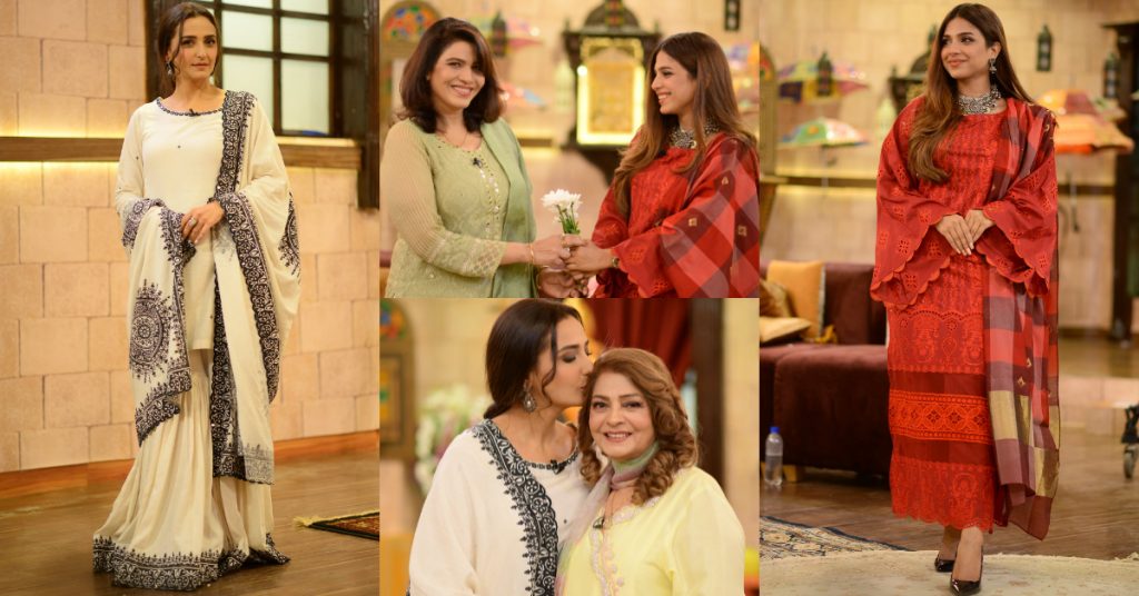 Momal Sheikh And Sonya Hussyn With Their Mothers At GMP Shan-e-Suhoor