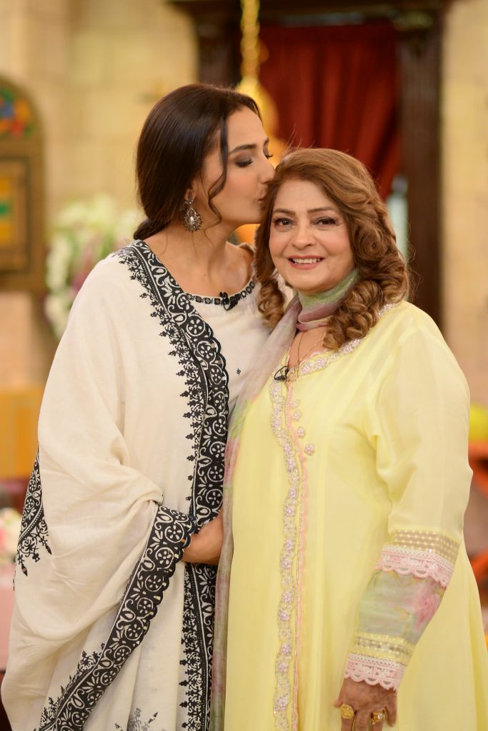 Momal Sheikh And Sonya Hussyn With Their Mothers At GMP Shan-e-Suhoor