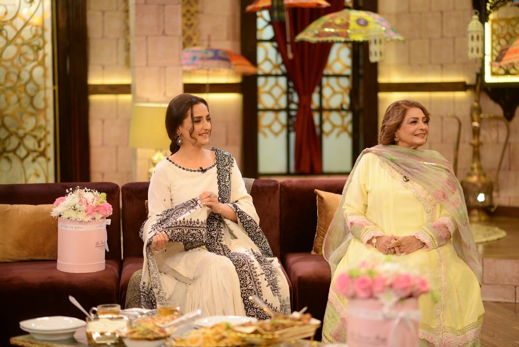 Momal Sheikh And Sonya Hussyn With Their Mothers At GMP Shan-e-Suhoor