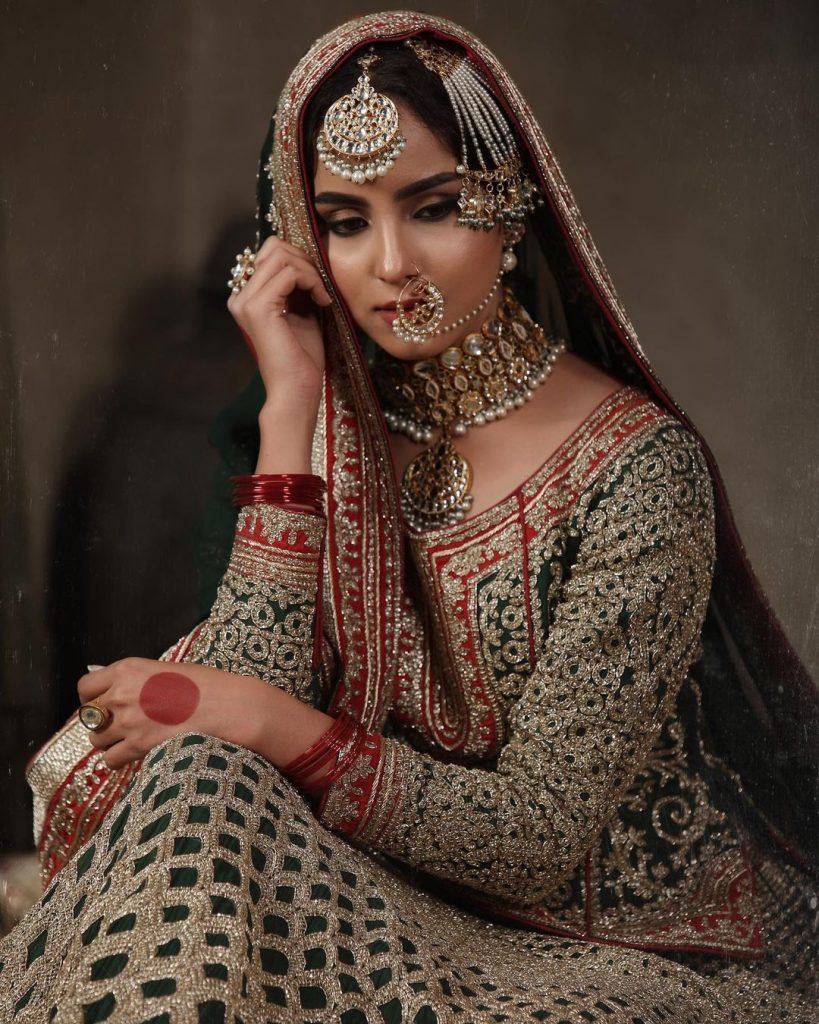 Nimra Khan Dolls Up As A Traditional Bride In Her Latest Shoot