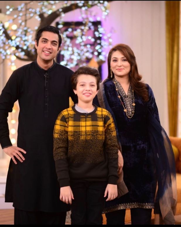 Qurat ul Ain Iqrar with her Son Pehlaaj Iqrar ul Hassan