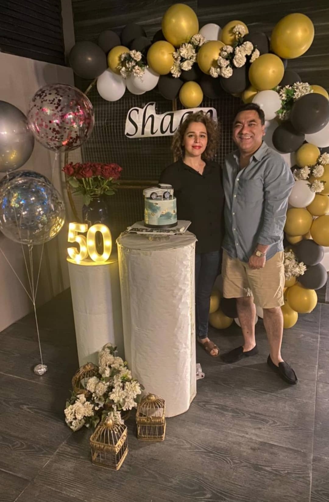 Shaan Shahid Celebrated His 50th Birthday With Family | Reviewit.pk