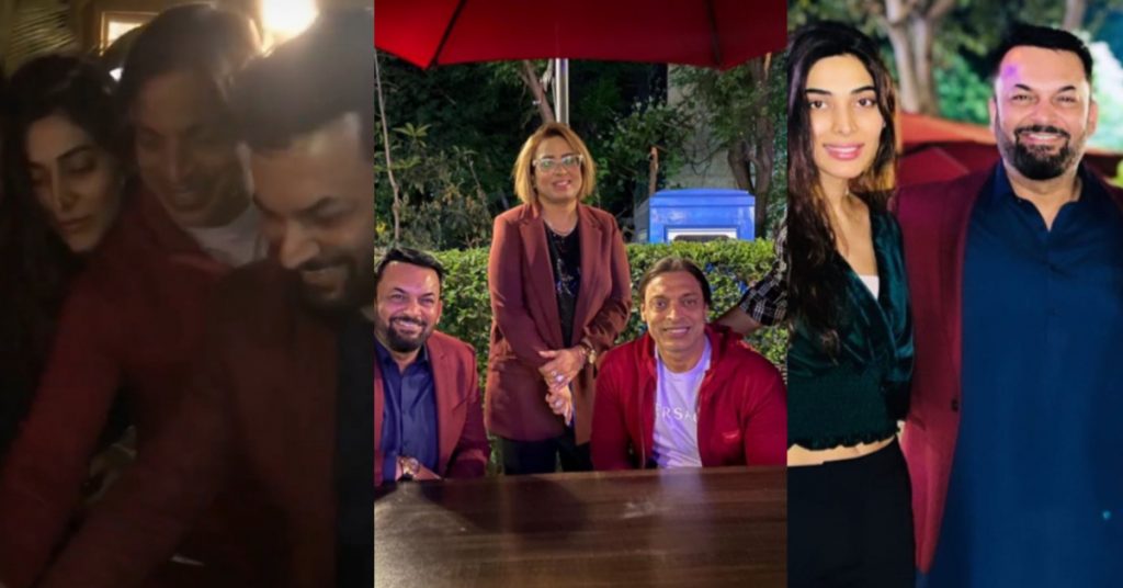 Shoaib Akhtar And Eshal Fayyaz Spotted With Nauman Masood Family