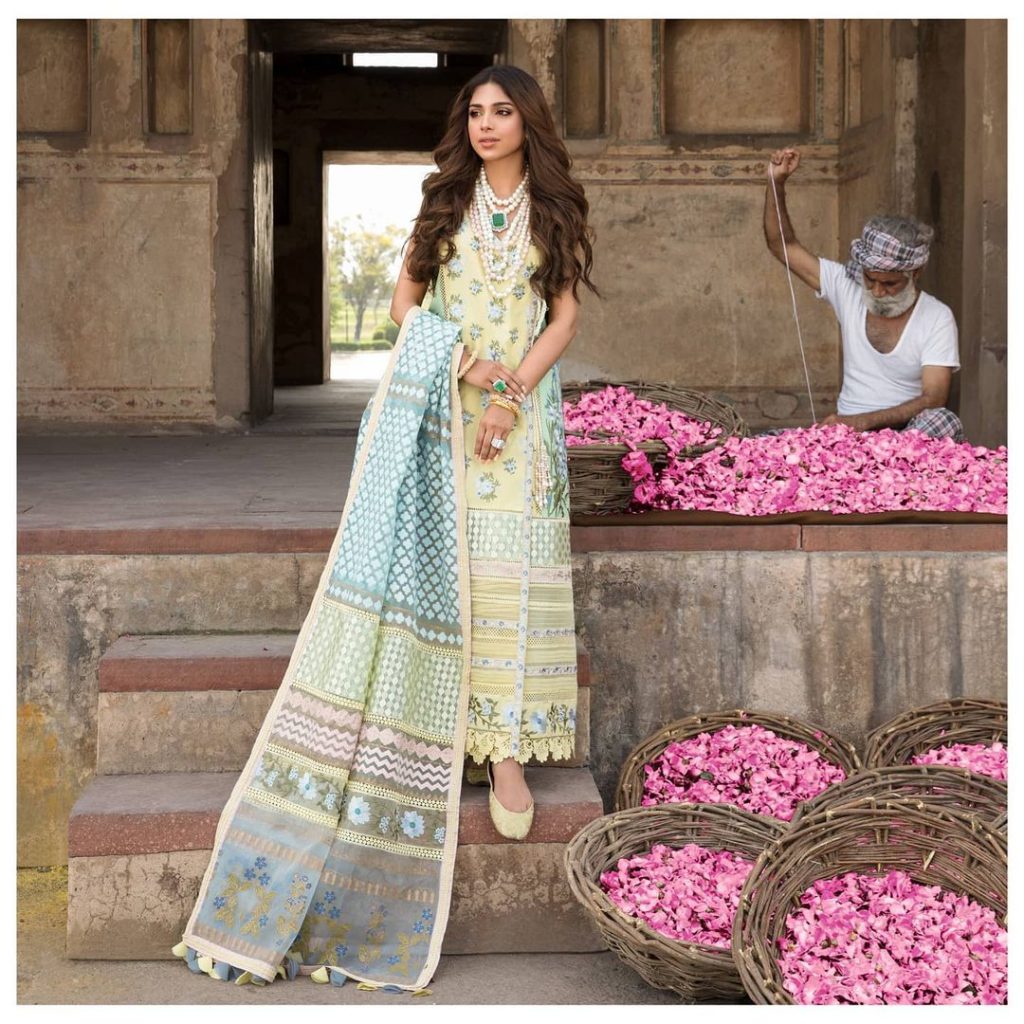 Crimson Luxury Lawn by Saira Shakira Featuring Sonya Hussyn