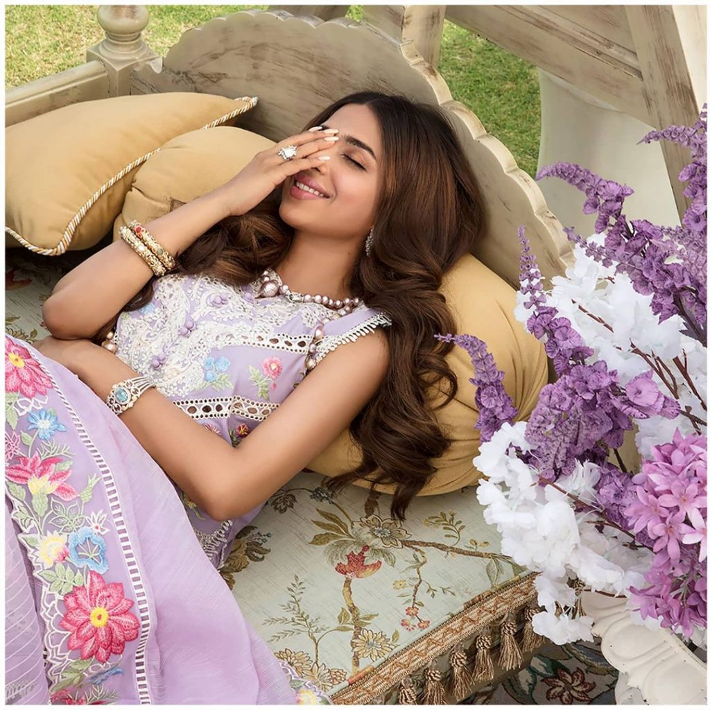 Crimson Luxury Lawn by Saira Shakira Featuring Sonya Hussyn