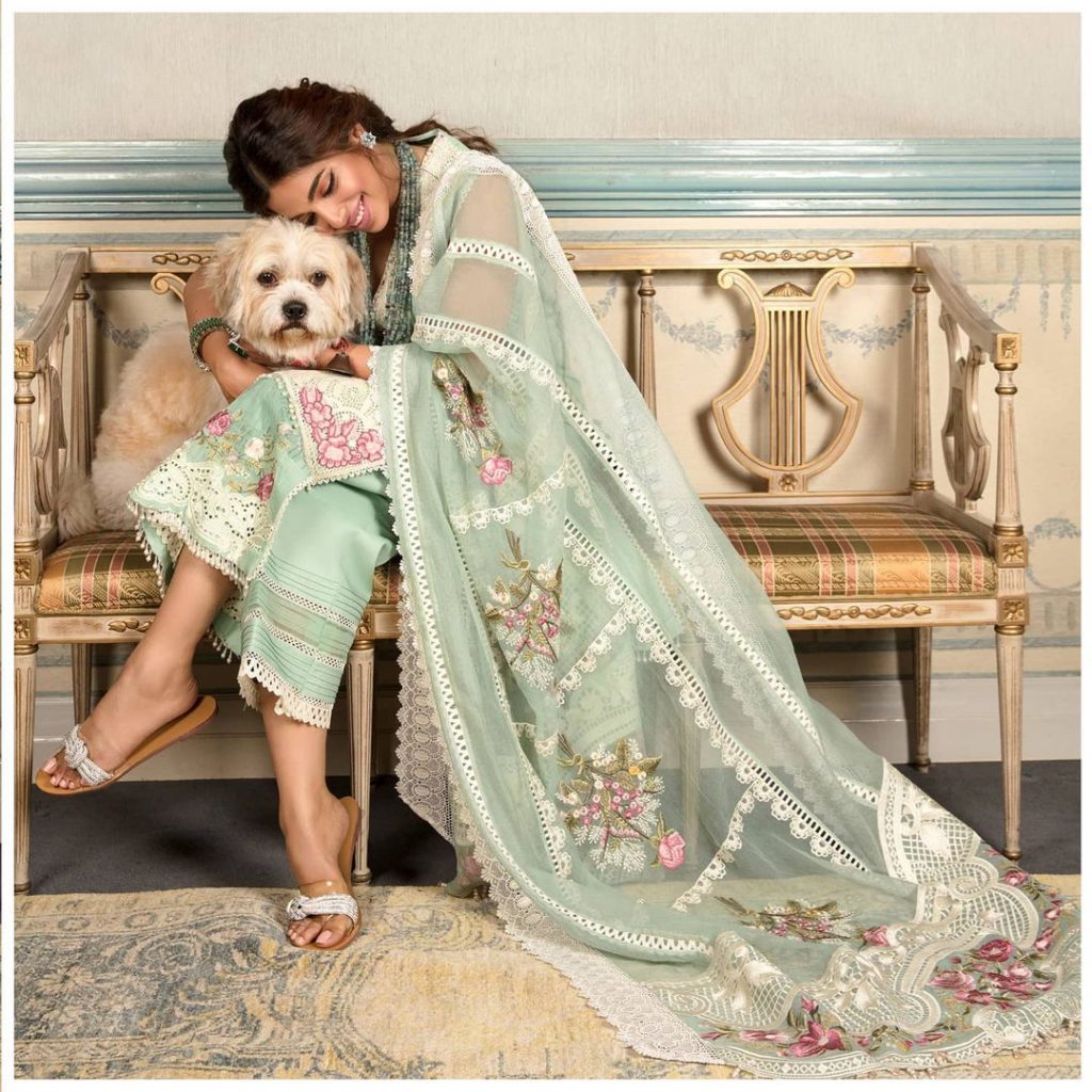 Crimson Luxury Lawn by Saira Shakira Featuring Sonya Hussyn