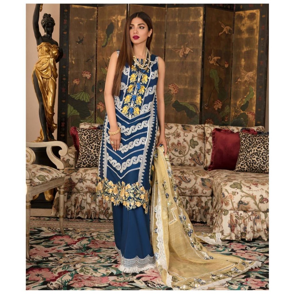 Crimson Luxury Lawn by Saira Shakira Featuring Sonya Hussyn