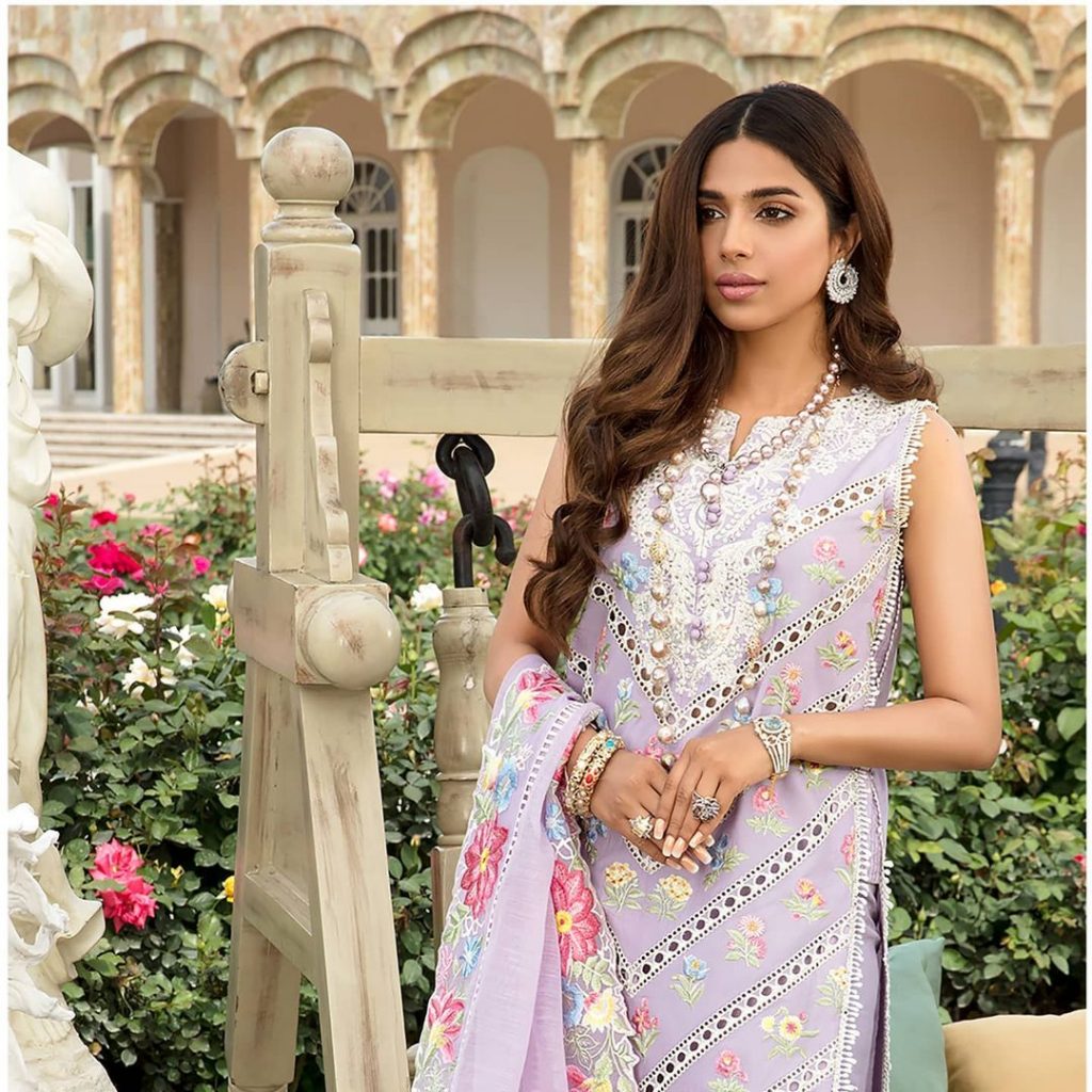 Crimson Luxury Lawn by Saira Shakira Featuring Sonya Hussyn