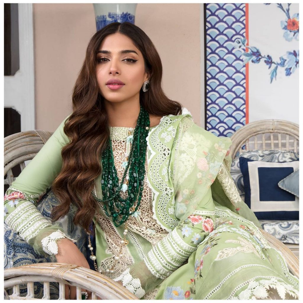 Crimson Luxury Lawn by Saira Shakira Featuring Sonya Hussyn