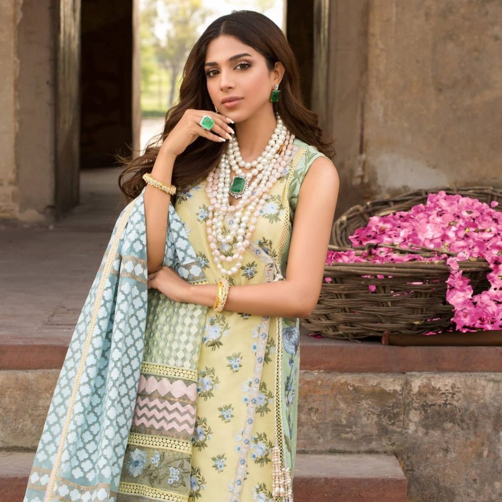 Crimson Luxury Lawn by Saira Shakira Featuring Sonya Hussyn