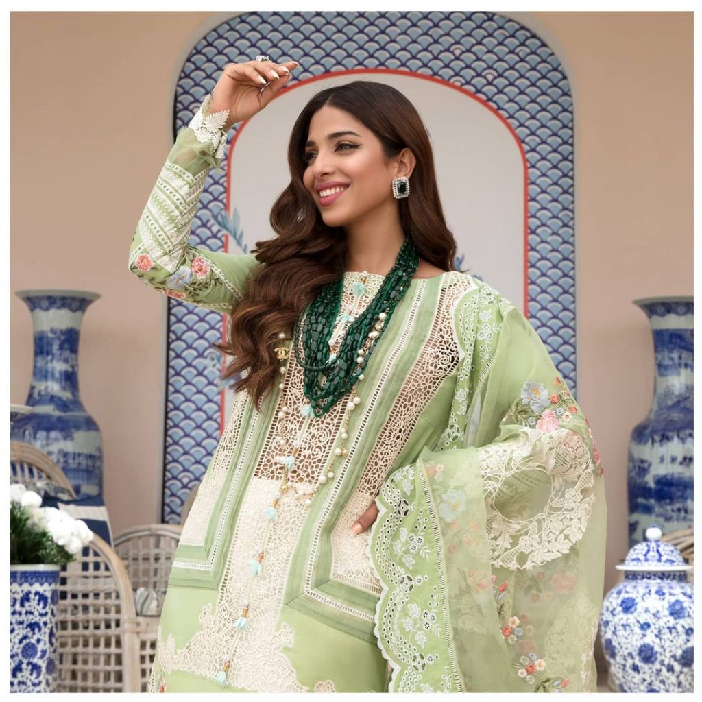 Crimson Luxury Lawn by Saira Shakira Featuring Sonya Hussyn