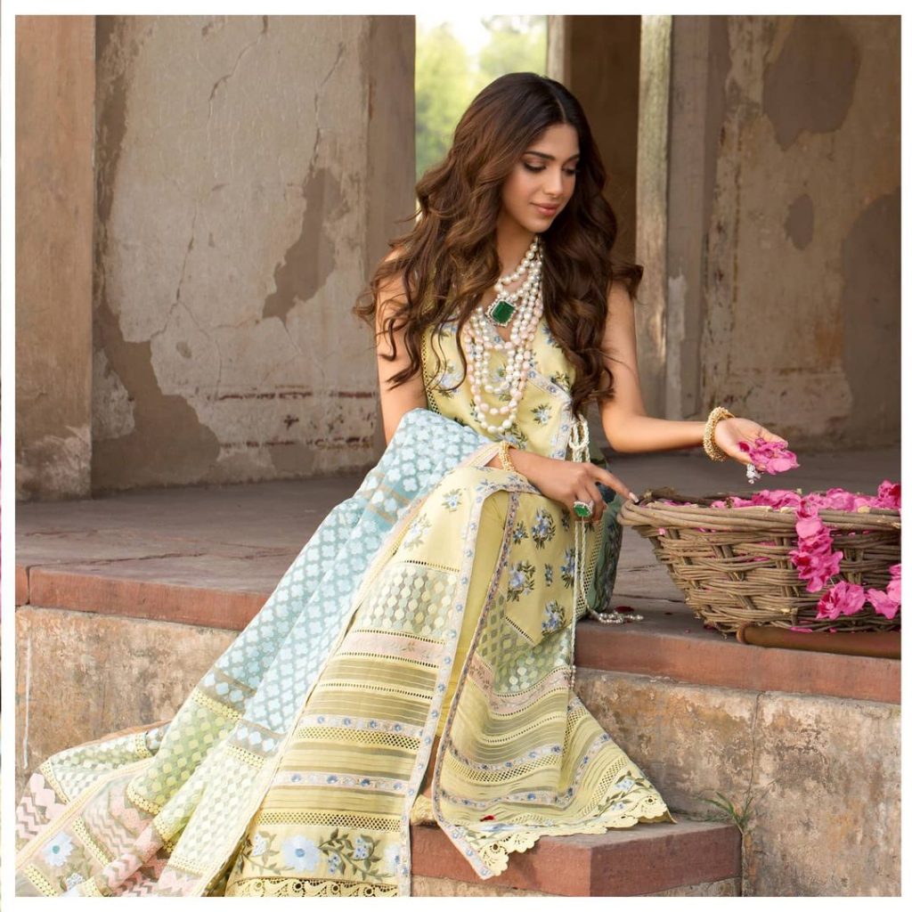 Crimson Luxury Lawn by Saira Shakira Featuring Sonya Hussyn