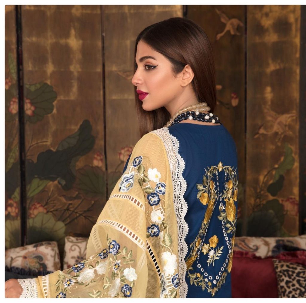 Crimson Luxury Lawn by Saira Shakira Featuring Sonya Hussyn