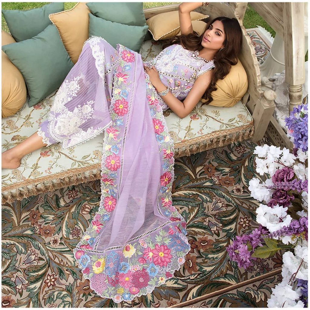 Crimson Luxury Lawn by Saira Shakira Featuring Sonya Hussyn