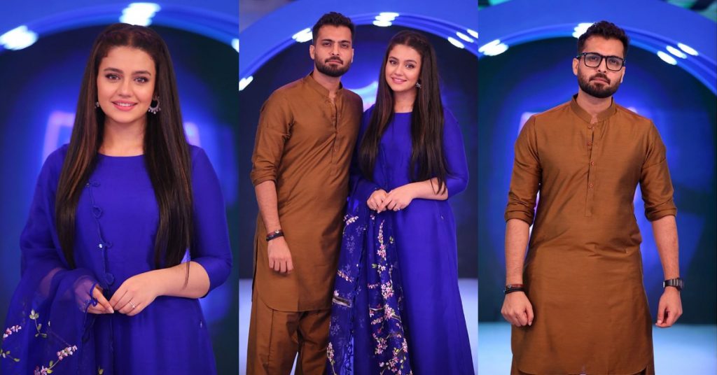 The Adorable Duo Asad Siddiqui And Zara Noor Abbas At The Set Of JPL