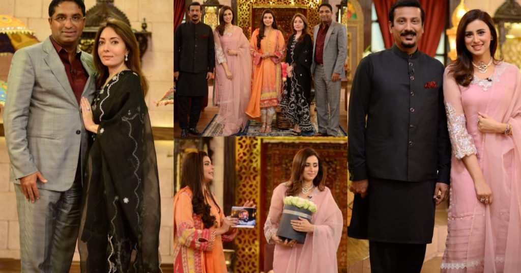 Sharmila Farooqi & Hasham Riaz , Madiha Naqvi & Faisal Sabzwari Pictures from GMP Shan-e-Suhoor