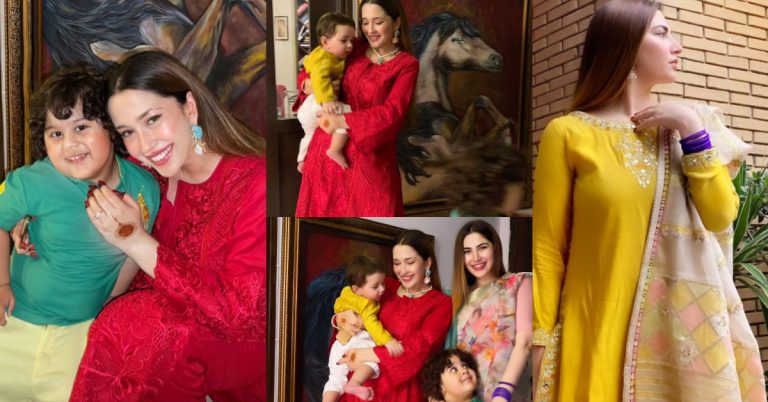 Naimal Khawar Eid Third Day Pictures With Son And Sisters
