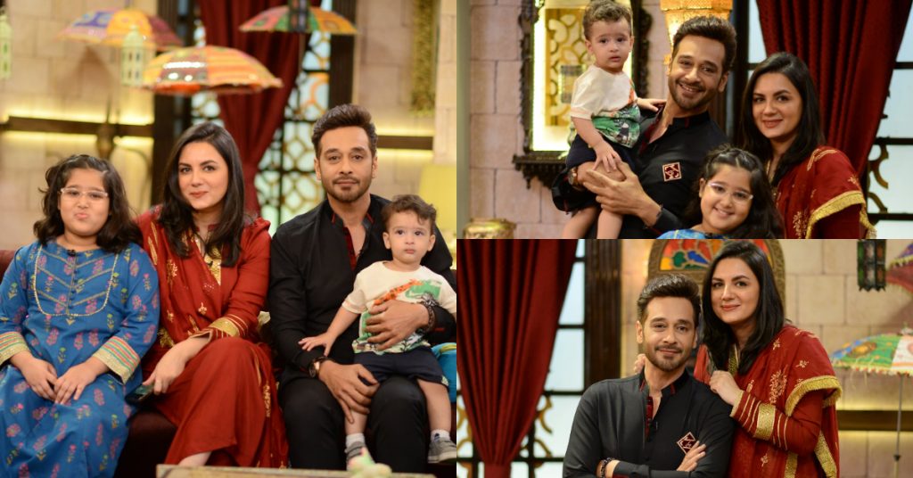 Faysal Quraishi With His Wife Sana And Kids At Shan-e-Sahoor