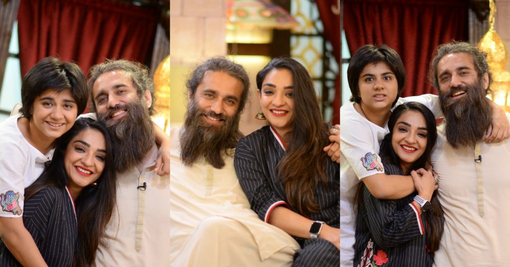 Ali Noor With His Wife Mandana And Daughter At Shan-e-Sahoor