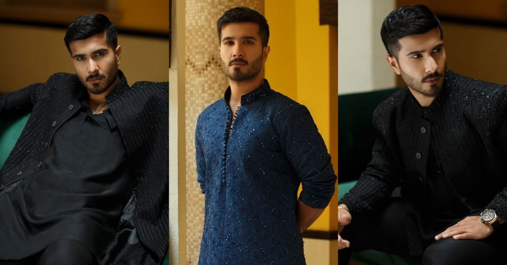 Faiza Saqlain's First Ever Men's Collection Featuring Feroze Khan