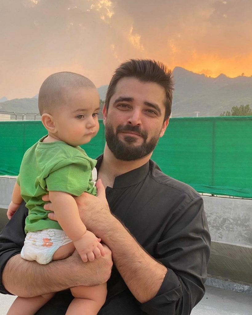 Hamza Ali Abbasi Is Cheerfully Playing with Son - Recent Pictures
