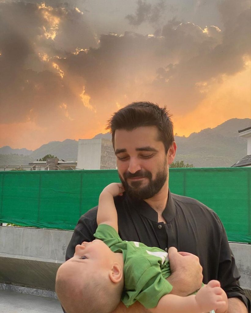 Hamza Ali Abbasi Is Cheerfully Playing with Son - Recent Pictures