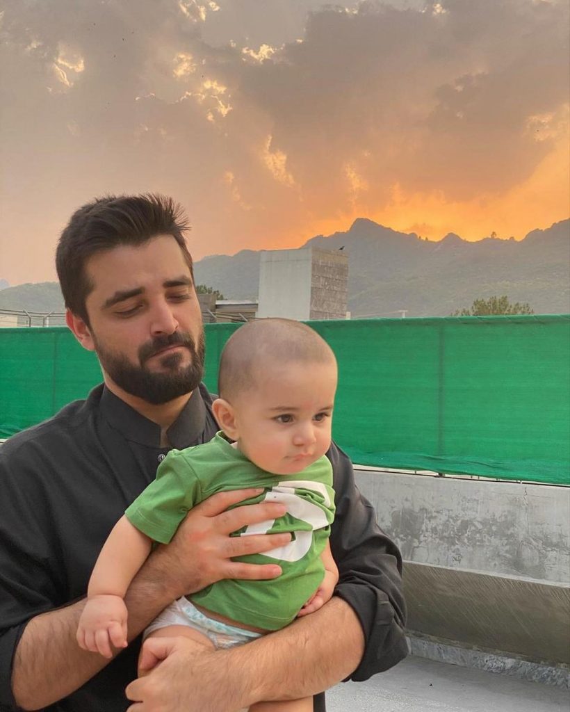 Hamza Ali Abbasi Is Cheerfully Playing with Son - Recent Pictures