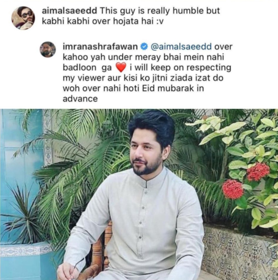 Imran Ashraf Responds To The Mean Comment