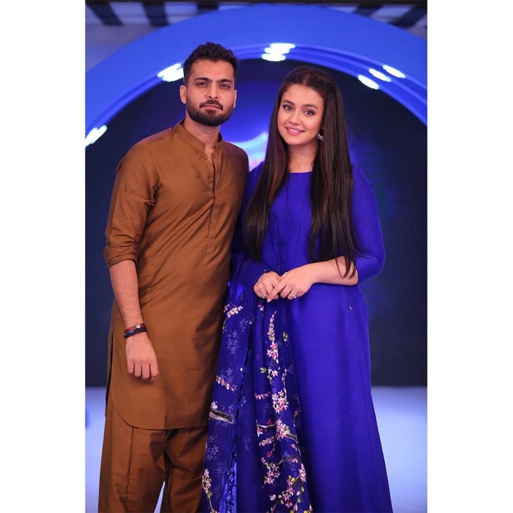 The Adorable Duo Asad Siddiqui And Zara Noor Abbas At The Set Of JPL