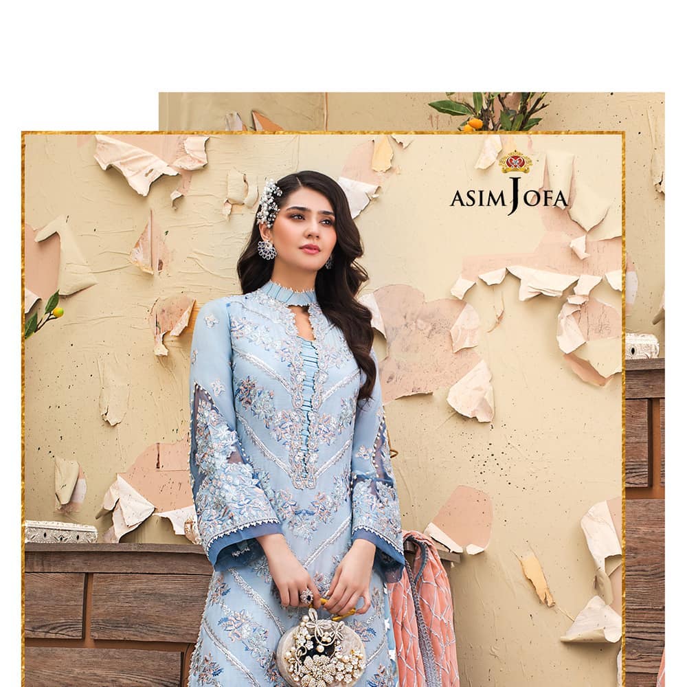 Asim Jofa's Latest Chiffon Collection Featuring Sonya Hussyn And Dur-e-Fishan