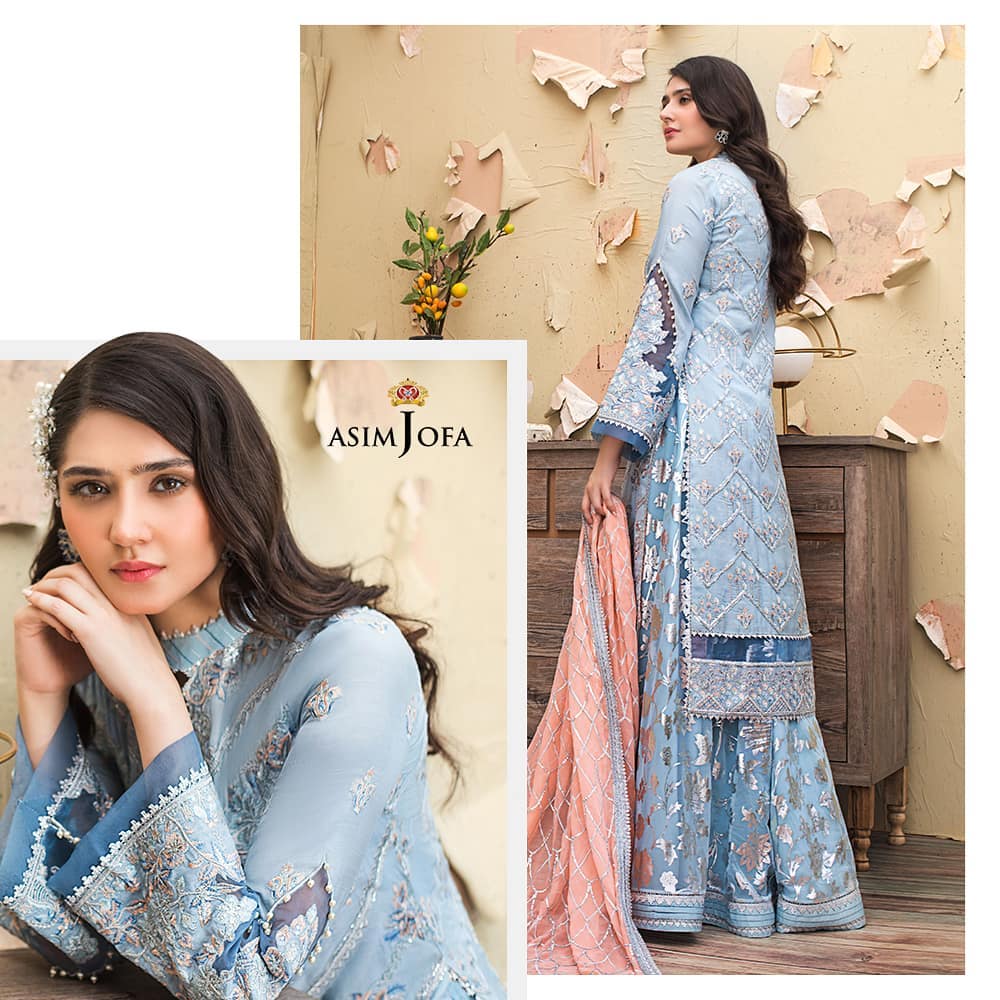 Asim Jofa's Latest Chiffon Collection Featuring Sonya Hussyn And Dur-e-Fishan