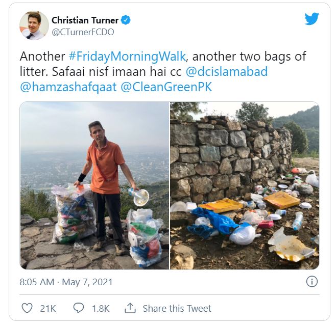 Wasim Akram Reacts To British Diplomat Cleaning Trash In Islamabad