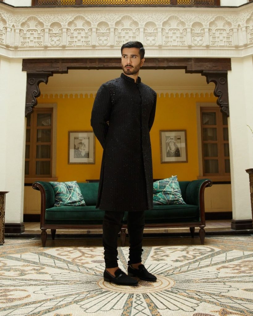 Faiza Saqlain's First Ever Men's Collection Featuring Feroze Khan