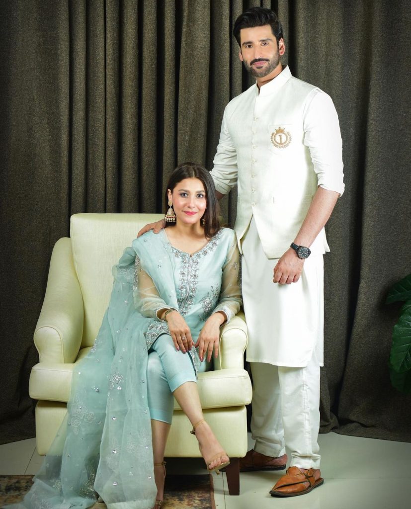 Aagha Ali And Hina Altaf Celebrated Their First Wedding Anniversary
