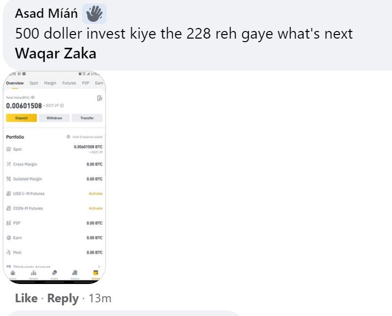 Waqar Zaka Group Members Lose Thousands of Dollars in Crypto