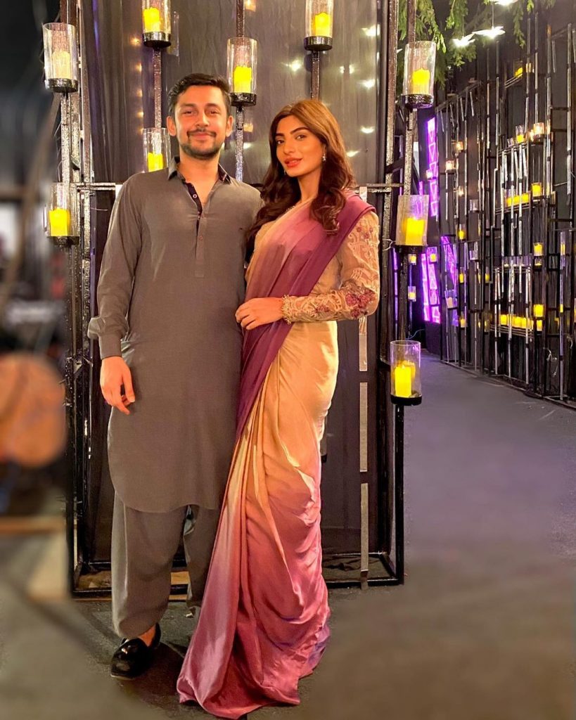 Mariam Ansari With Her Husband Owais Khan At The Set Of Shan-e-Suhoor