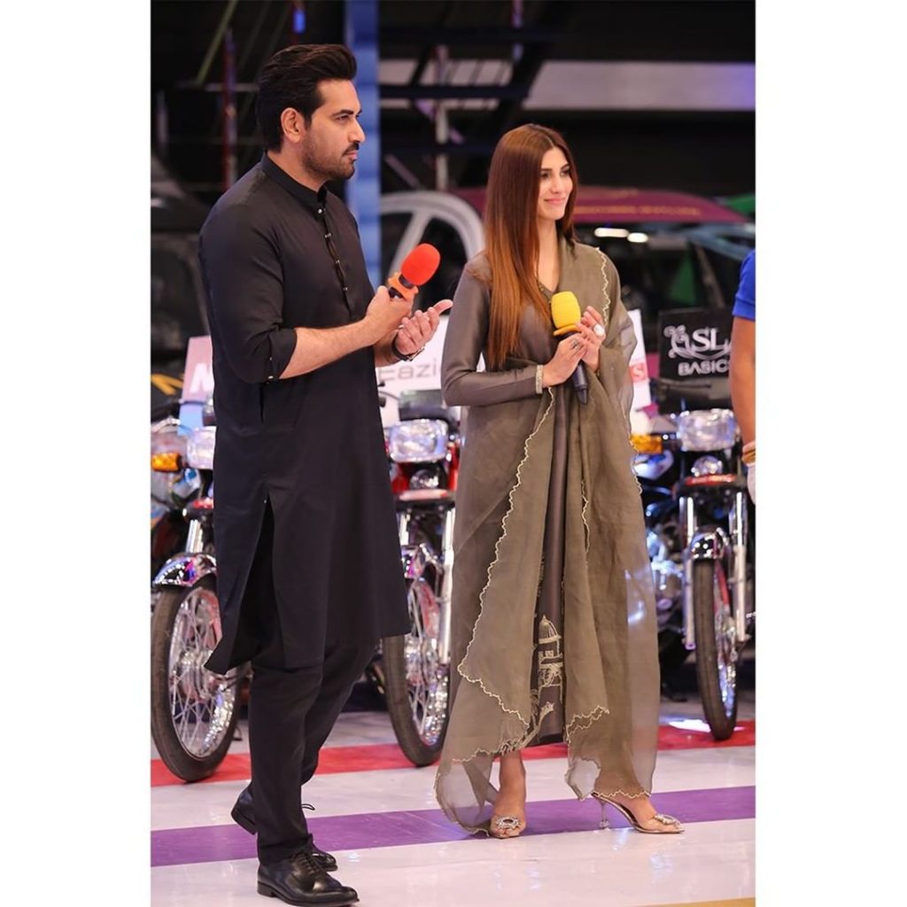 Portraits Of Nazish Jahangir And Sami Khan From The Set Of JPL