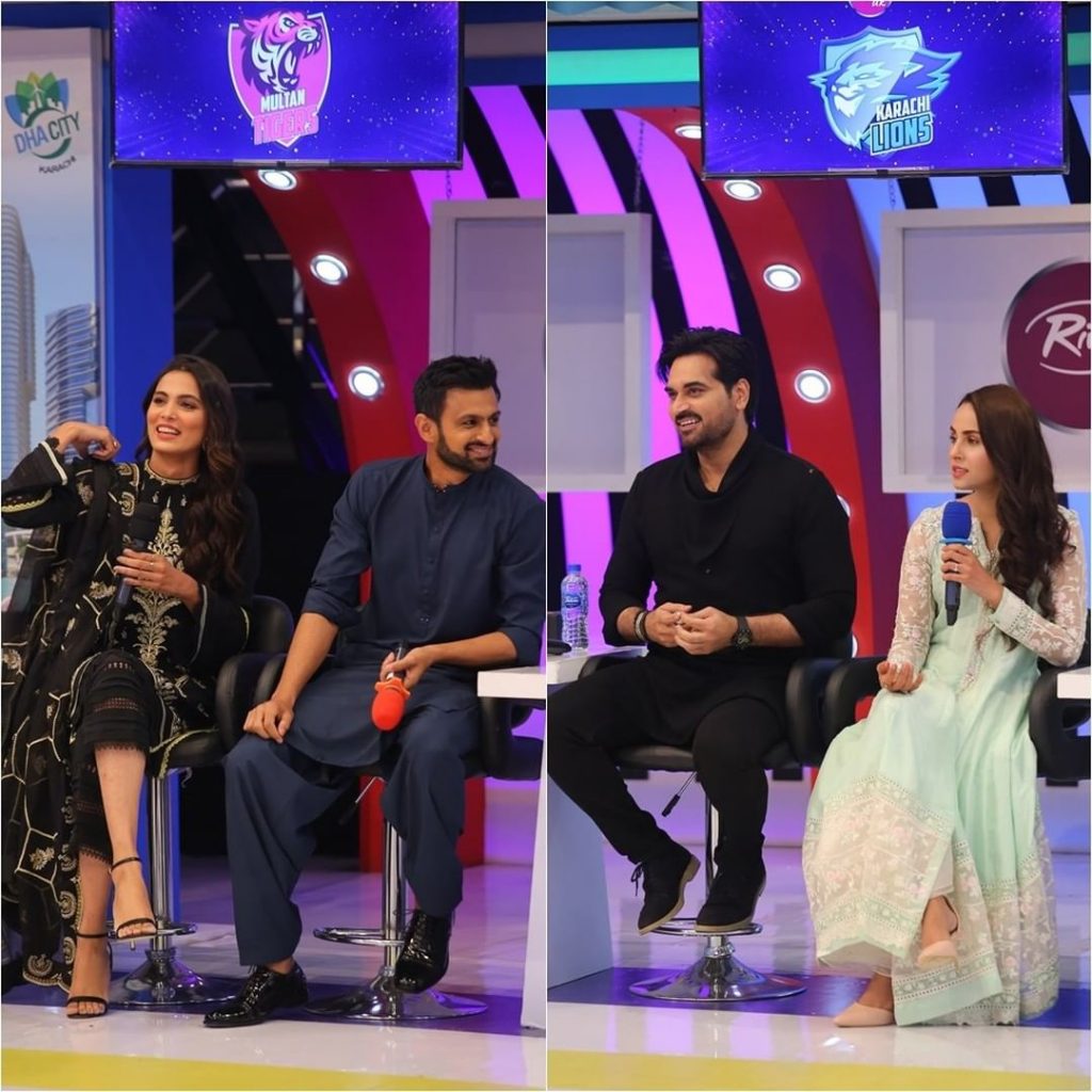 Few Glimpses Of Nimra Khan And Mushk Kaleem From The Set Of JPL