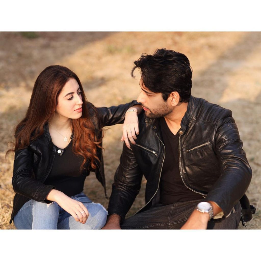 Salman Saeed With His Wife Aleena At The Set Of Shan-e-Suhoor