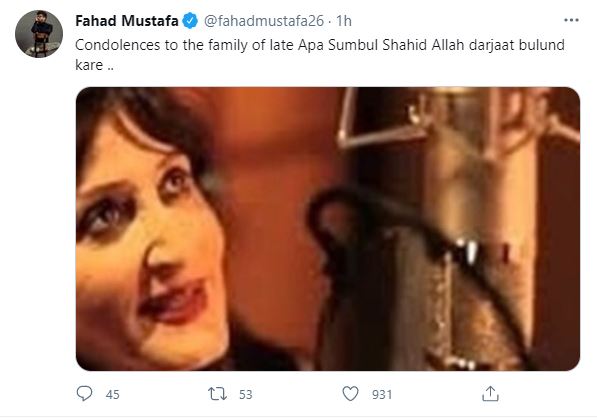 Sumbul Shahid Passes Away After Fighting A Battle With Covid