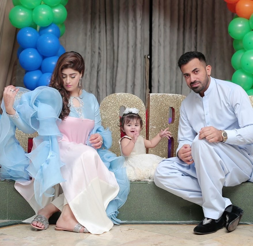 Wahab Riaz Celebrated First Birthday Of His Daughter Hoorain