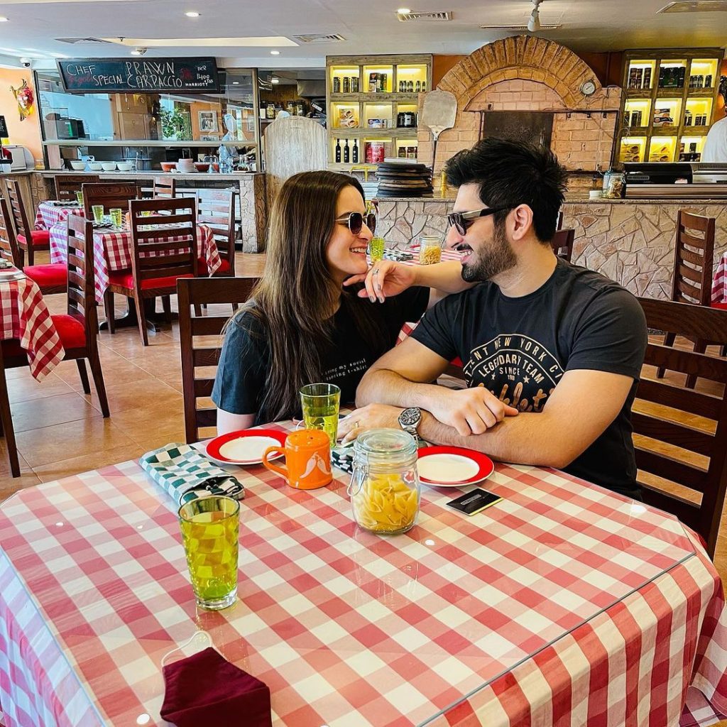 Aiman and Muneeb Having Lunch In Islamabad - Pictures