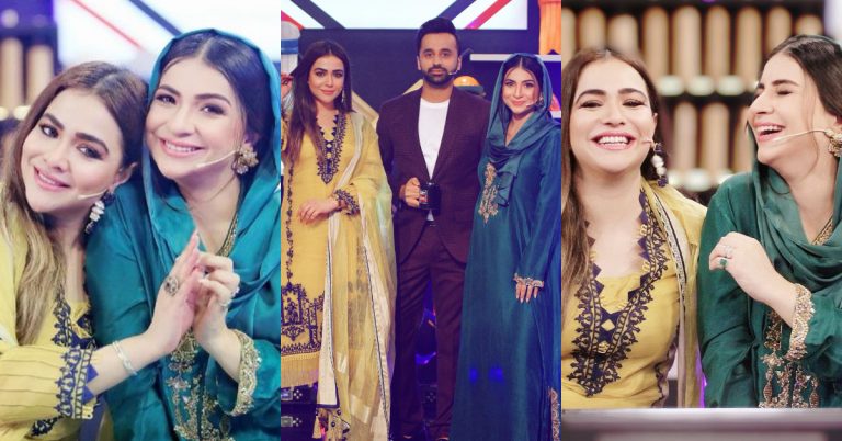 Humaima Malik And Dua Malik At The Set Of “Har Lamha Purjosh”