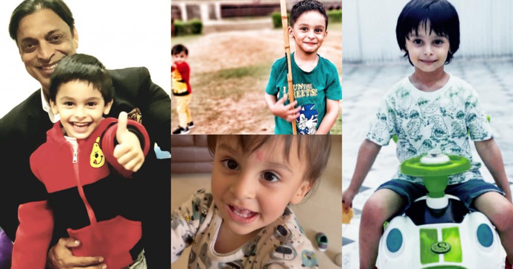 Shoaib Akhtar With His Adorable Sons - Pictures
