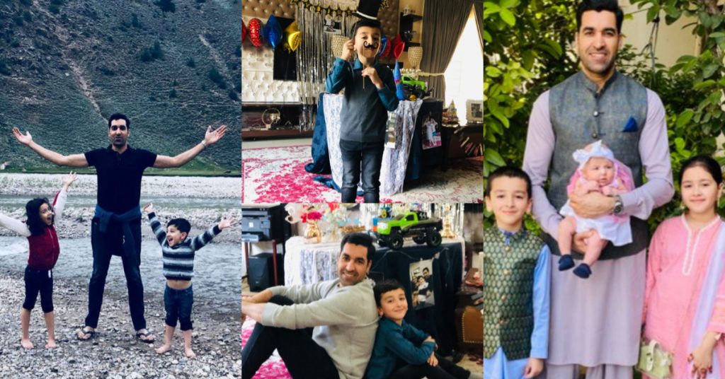 Umar Gul Adorable Pictures With His Kids