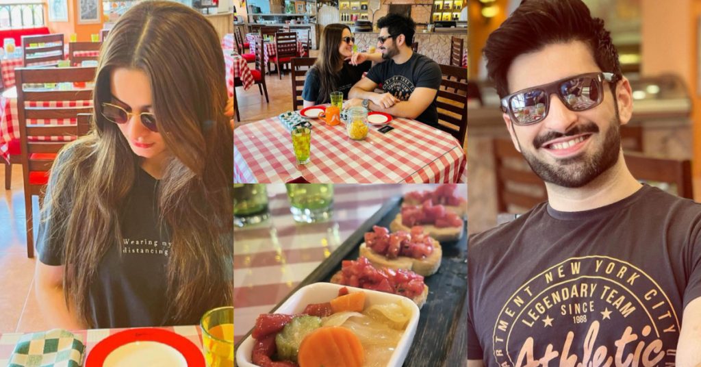 Aiman and Muneeb Having Lunch In Islamabad - Pictures