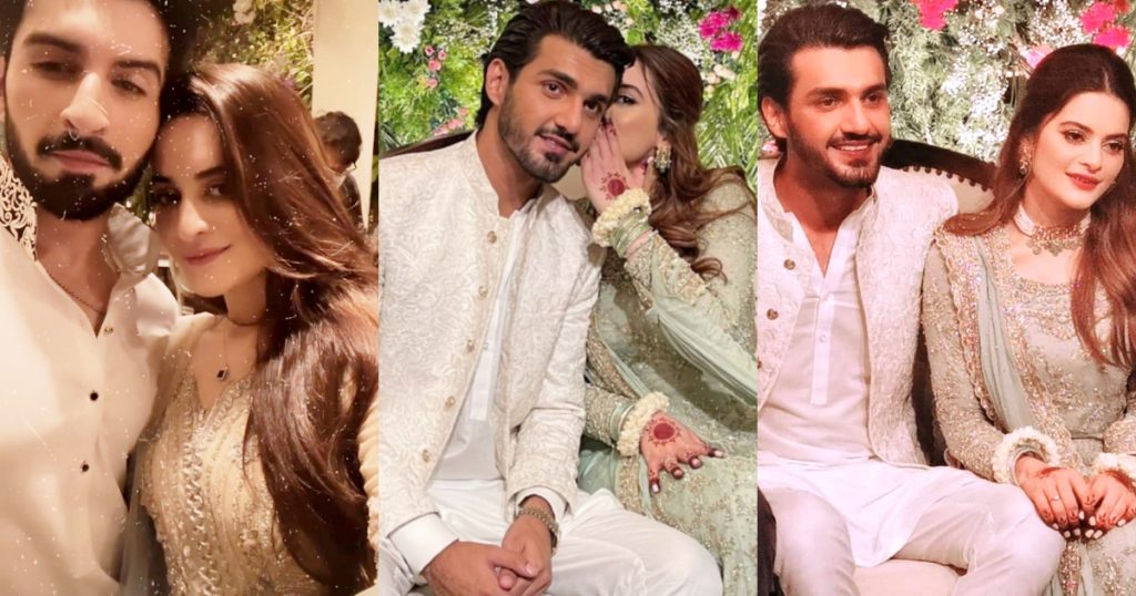 Minal Khan And Ahsan Mohsin Ikram Engagement Pictures